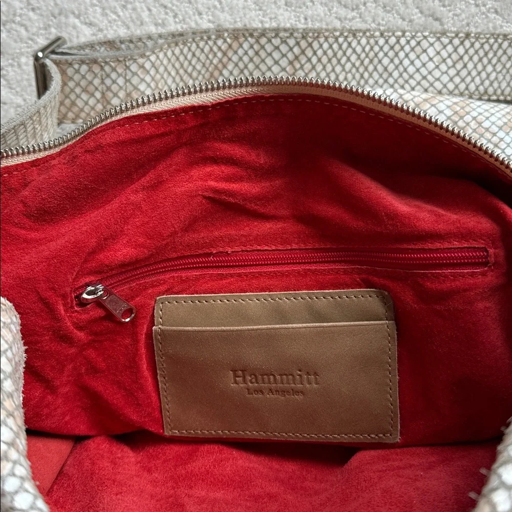 Hammitt Cream Snakeskin Textured Shoulder Bag - Picture 6 of 6